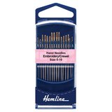 Hemline Gold Eye Embroidery/Crewel Needles 5-10