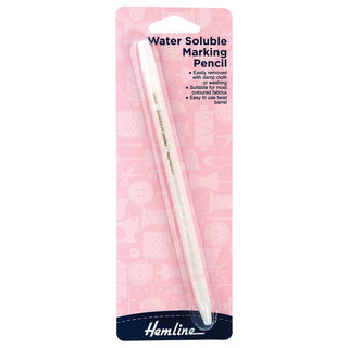 Hemline White 3mm Water-Soluble Pencil