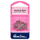 Hemline Rust Proof Nickel Hooks and Eyes Size 1