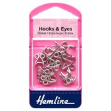Hemline Rust Proof Nickel Hooks and Eyes Size 13