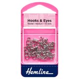 Hemline Rust Proof Nickel Hooks and Eyes Size 2