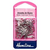 Hemline Rust Proof Nickel Hooks and Eyes Size 9