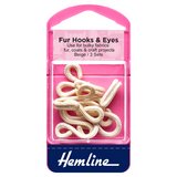 Hemline Beige Fur Hooks and Eyes Size 3