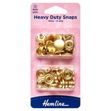 Hemline Gold Heavy Duty Snaps Refill Pack 15mm