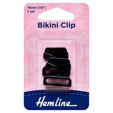 Hemline Black 19mm Bikini Clip