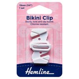 Hemline White 19mm Bikini Clip