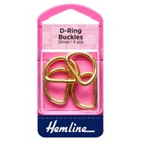 Hemline 20mm Gold D Rings