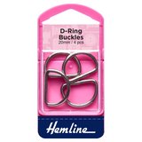 Hemline 20mm Nickel D Rings