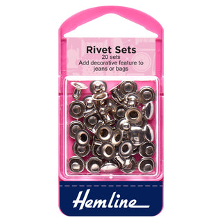 Hemline 7mm Nickel Rivet Kit