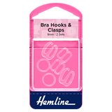 Hemline Clear 9mm Bra Hooks and Clasps