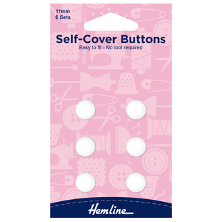 Hemline Nylon Self Cover Buttons 11mm