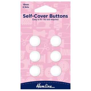 Hemline Nylon Self Cover Buttons 15mm
