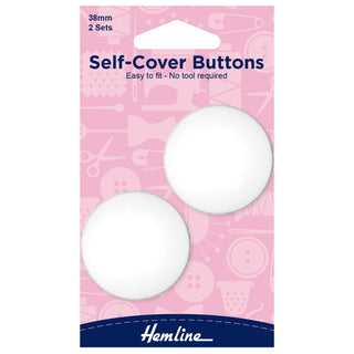 Hemline Nylon Self Cover Buttons 38mm