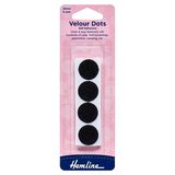 Hemline Black Hook and Loop Dots Self Stick