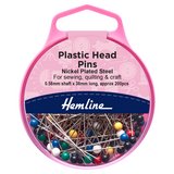 Hemline Plastic Head Pins 34mm x 0.65mm