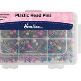 Hemline 34mm Nickel Plastic Head Pins 600 Pack