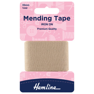 Hemline Beige Iron-On Mending Tape 100cm x 38mm
