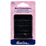 Hemline Black Bra Extenders 50mm