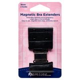Hemline Black 38mm Magnetic Bra Back Extender