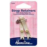 Hemline Nude Shoulder Strap Retainer with Safety Pin