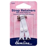 Hemline White Shoulder Strap Retainer with Safety Pin
