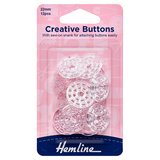 Hemline 22mm Creative Buttons - 12 Pack