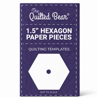 The Quilted Bear 100 English Paper Piecing Templates, 1.5" Hexagons