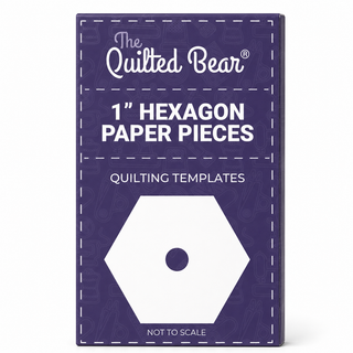 The Quilted Bear 100 English Paper Piecing Templates, 1" Hexagons