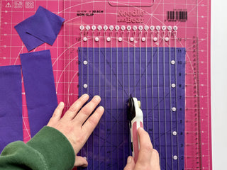 Needle and Bear 8" x 12" Non-Slip Acrylic Slotted Strip Quilting Ruler