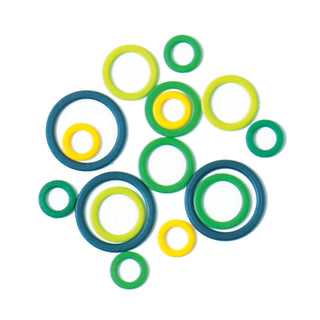 KnitPro Stitch Ring Markers Plastic Assorted Sizes 50 Pieces