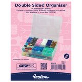 Hemline Transparent Large Bead and Button Box/Organiser 9.4 x 12 x 3.4cm