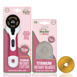 Needle and Bear 45mm Rotary Cutter & Blade Bundle