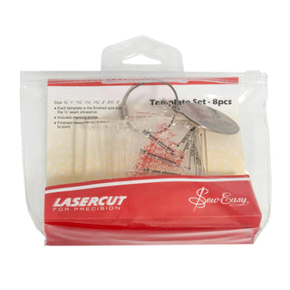 Sew Easy Mini Squares 0.75"-3" Quilting/Patchwork Template Set