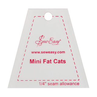 Sew Easy Mini Fat Cats Quilting/Patchwork Template 2.58" x 2.5"