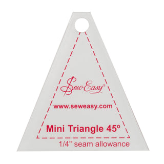 Sew Easy Mini Triangle 45° Quilting/Patchwork Template 2.5 x 2.4"