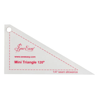 Sew Easy Mini Triangle 120° Quilting/Patchwork Template 4.6" x 2.5"