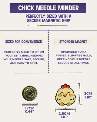 The Quilted Bear Magnetic Needle Minder (Chick)