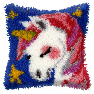 Orchidea Unicorn Cushion Latch Hook Kit