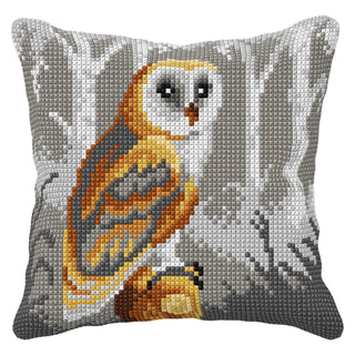 Orchidea Cross Stitch Kit: Cushion: Large: Owl