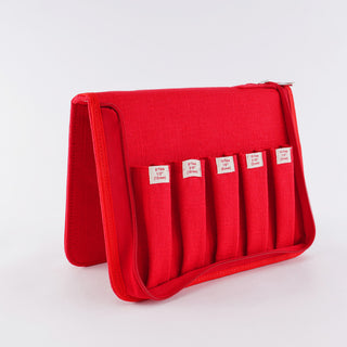 The Oxford Company Punch Needle Case: Scarlet Red: Empty