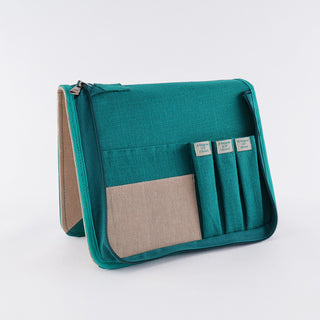 The Oxford Company Punch Needle Case: Midnight Teal: Empty