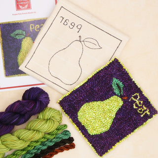 The Oxford Company Punch Needle Kit: Pear: Purple