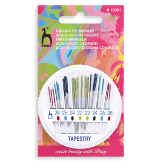 Pony Colour-Coded Eye Tapestry Needles Compact