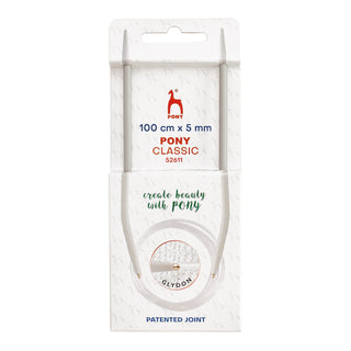 Pony Classic Circular Fixed Knitting Pins 100cm x 5.00mm