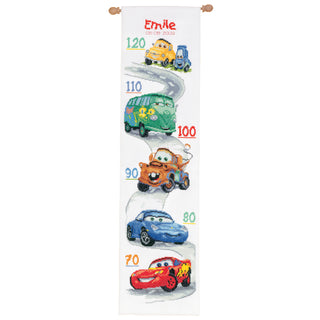 Vervaco Disney Cars Height Chart Counted Cross Stitch Kit