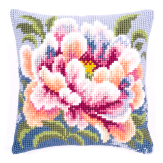 Vervaco Peony Cushion Cross Stitch Kit