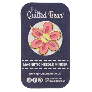The Quilted Bear Magnetic Needle Minder (Pink Flower)