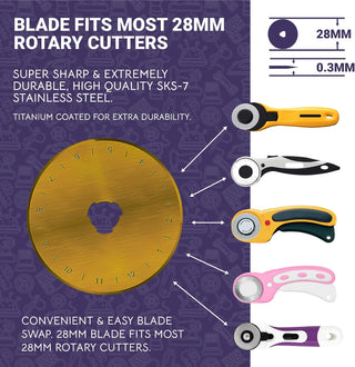 The Quilted Bear Titanium Blade - 28mm x 1