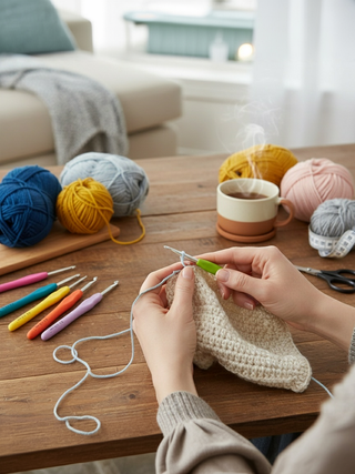 The Quilted Bear 12 Piece Ergonomic Crochet Hooks Set (2mm-8mm)