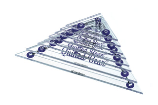 The Quilted Bear - Right Angle Triangle Quilting Templates - Set of 8 (3/4 inch - 3 inches)